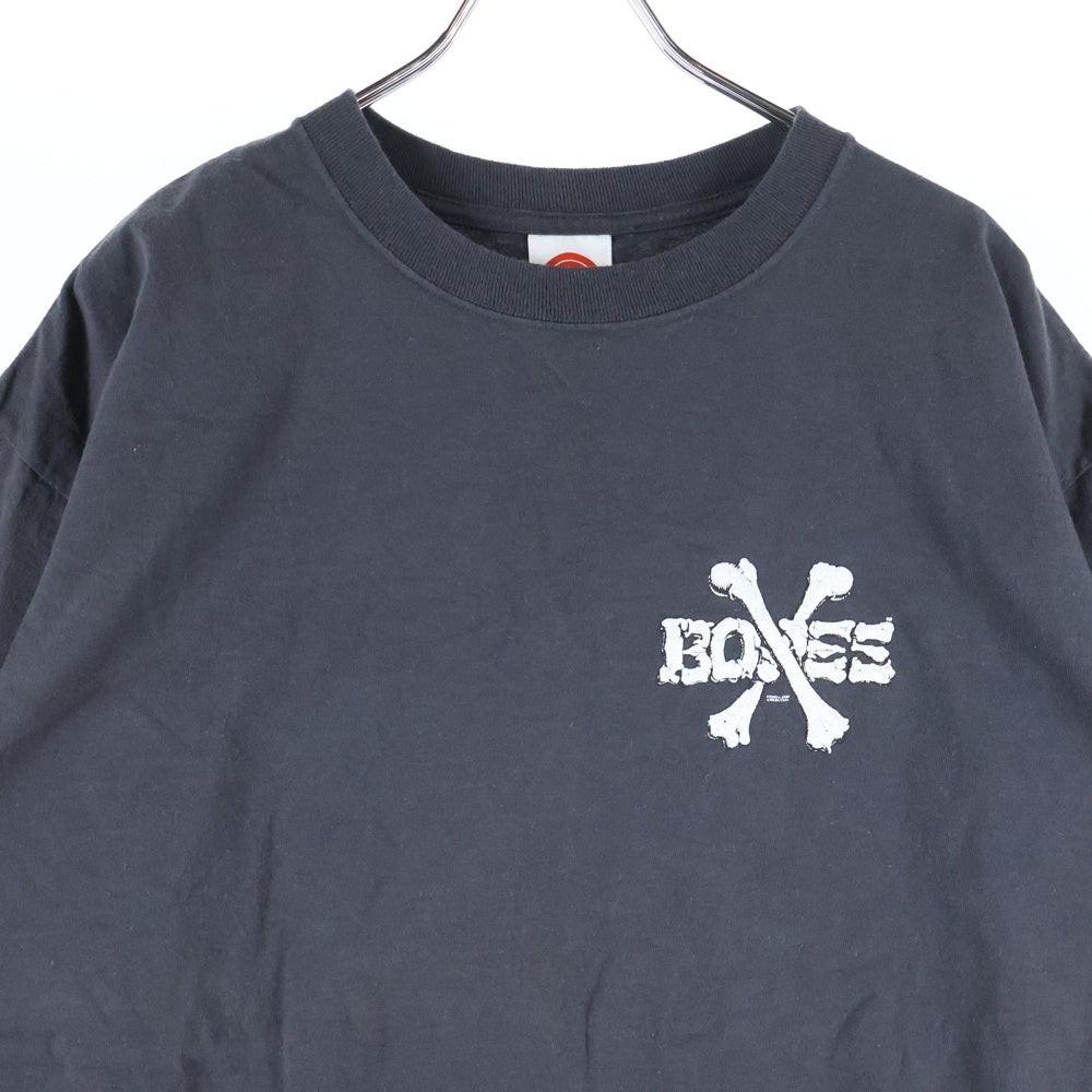 POWELL PERALTA(パウエルペラルタ) CROSS BONE TEE 復刻 クロスボーン プリント クルーネック 半袖Tシャツ カットソー チャコール