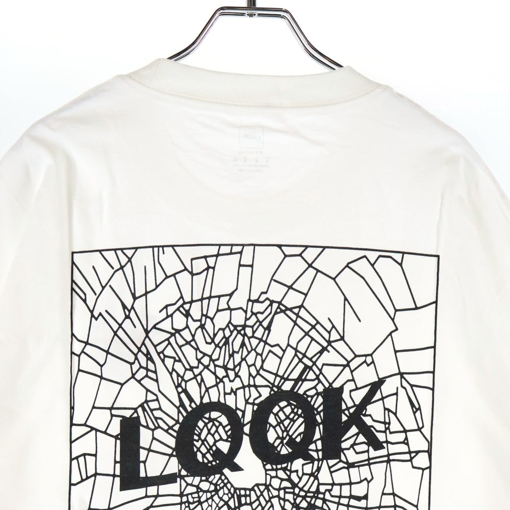 LQQK STUDIO(ルックスタジオ) × MIN-NANO Exclusive Tee ミンナノ エクスクルーシブ ロゴプリント クルーネック 半袖Tシャツ カットソー ホワイト