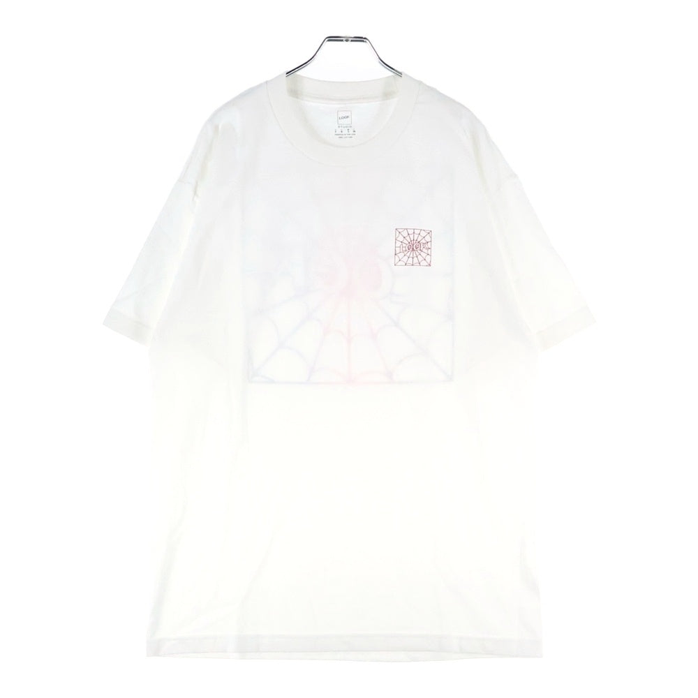LQQK STUDIO(ルックスタジオ) × BACK DOOR Spider Tee バックドア スパイダー ロゴプリント クルーネック 半袖Tシャツ カットソー ホワイト