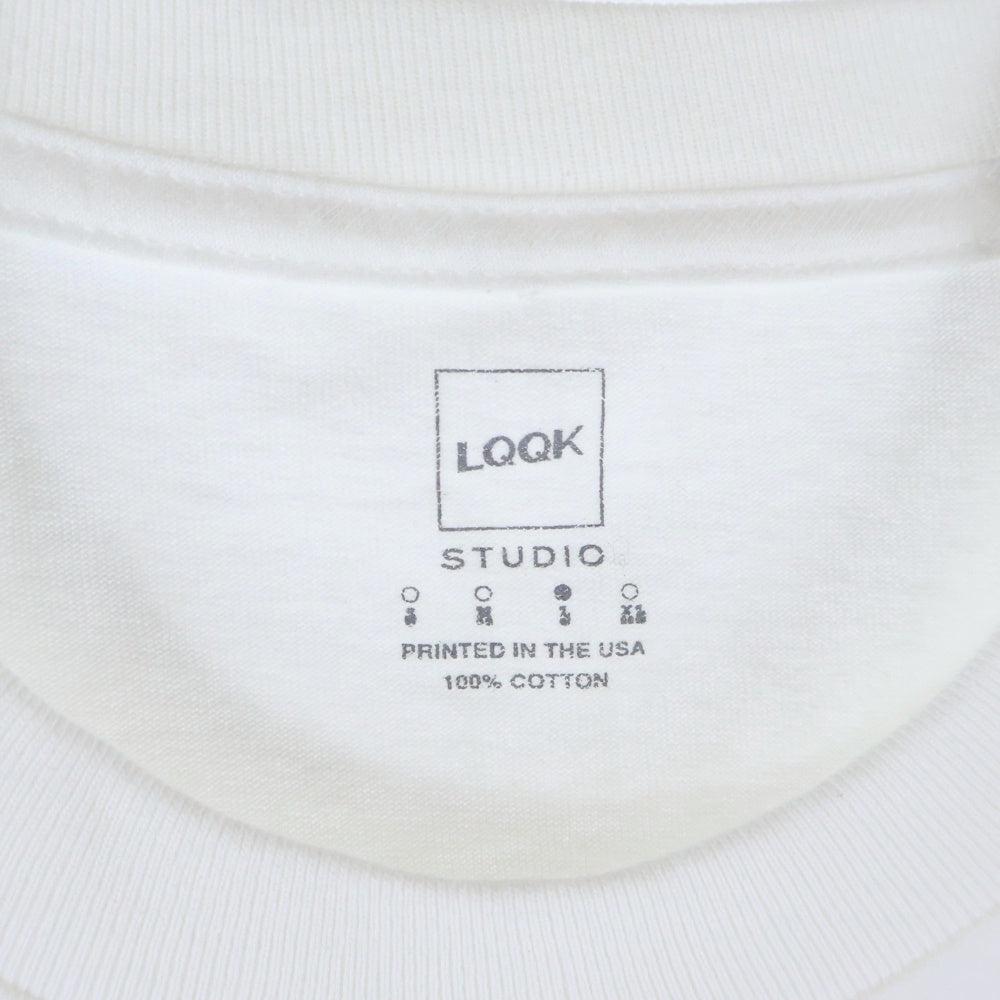 LQQK STUDIO(ルックスタジオ) × BACK DOOR Spider Tee バックドア スパイダー ロゴプリント クルーネック 半袖Tシャツ カットソー ホワイト