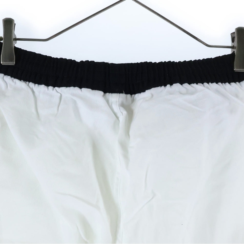 NO BRAND(ノーブランド) 【The Trilogy Tapes ザトリロジーテープス】 POLO SHORT ポロ サイドライン ロゴプリントショーツ ハーフパンツ ホワイト/レッド