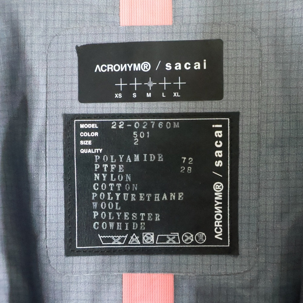 Sacai(サカイ) 22SS ×ACRONYM TRENCH COAT アクロニウム ドッキング