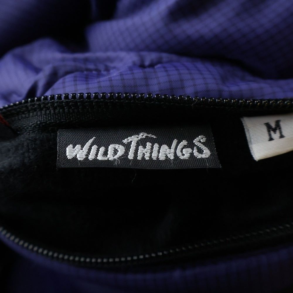 WILD THINGS(ワイルドシングス) BEAVER別注 パッチワークコットン キルティング リバーシブル フーデッド ジャケット インディゴ