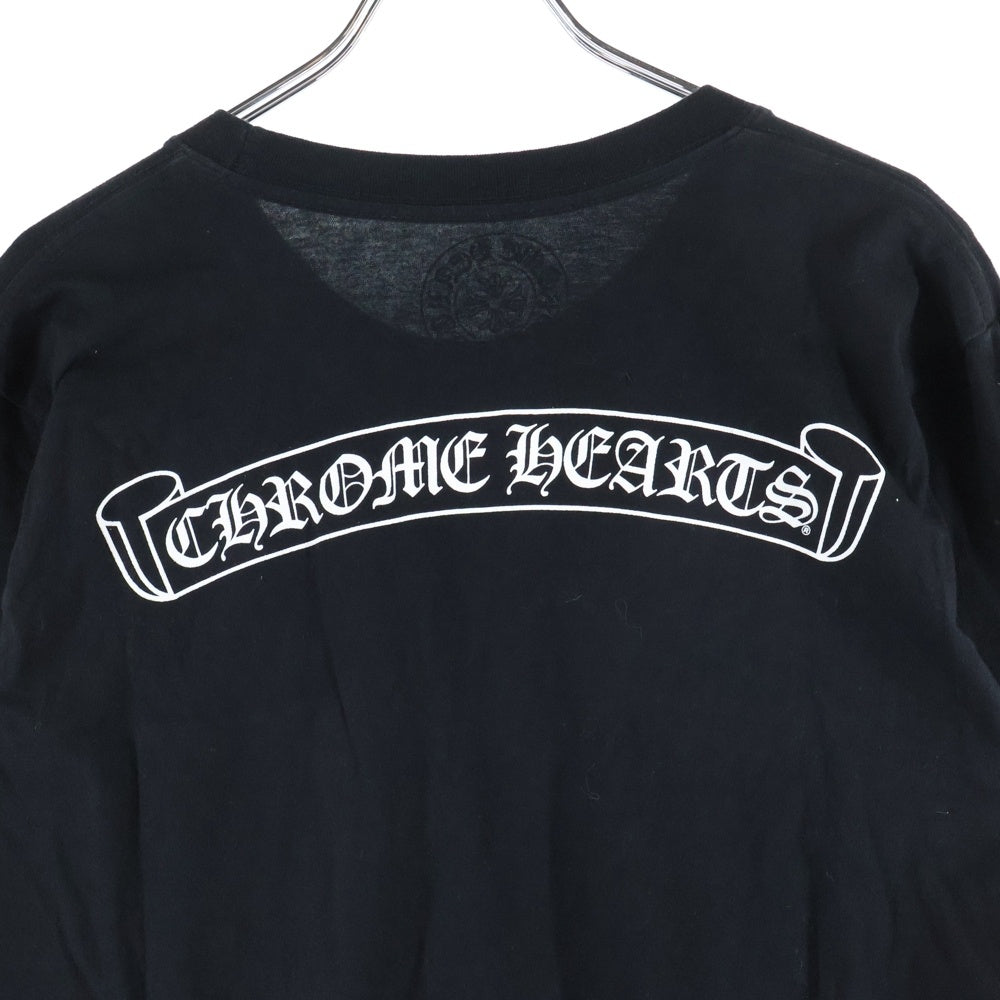 CHROME HEARTS(クロムハーツ) CH SCROLL LABEL FUCKYOU L/S /1 スクロールラベル ファックユーアームプリント長袖Tシャツ ブラック