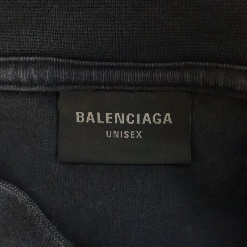 BALENCIAGA(バレンシアガ) 22AW XXXL LOGO EMBROIDED L/S Tee ロゴ 刺繍 長袖 Tシャツ カットソー チャコール 720250TNVD8