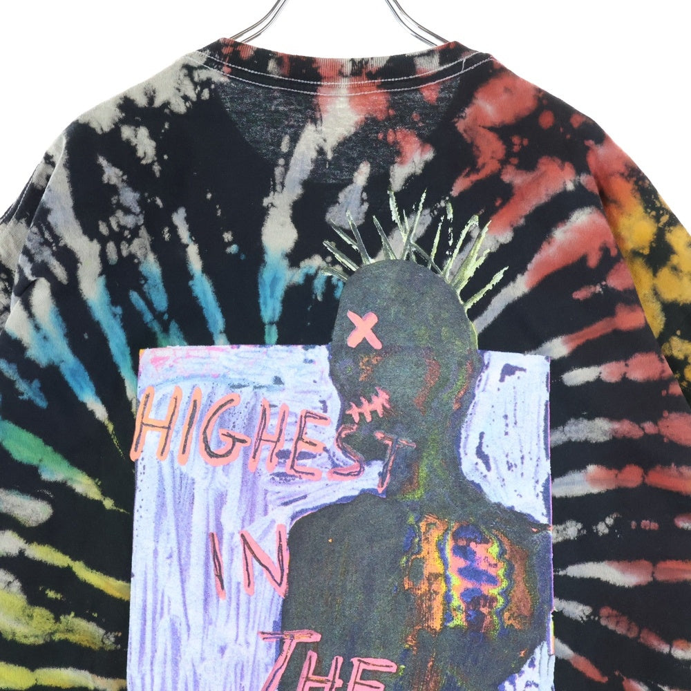 Cactus Jack(カクタスジャック) Travis Scott Highest In The Room Tee トラヴィススコット タイダイ半袖Tシャツ カットソー ブラック
