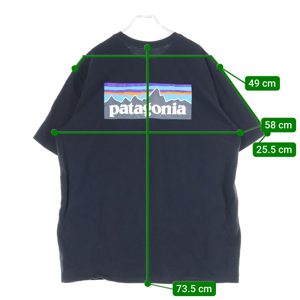 PATAGONIA(パタゴニア) REGULAR FIT レギュラーフィット 両面プリント クルーネック 半袖Tシャツ カットソー ブラック STY38504SP20