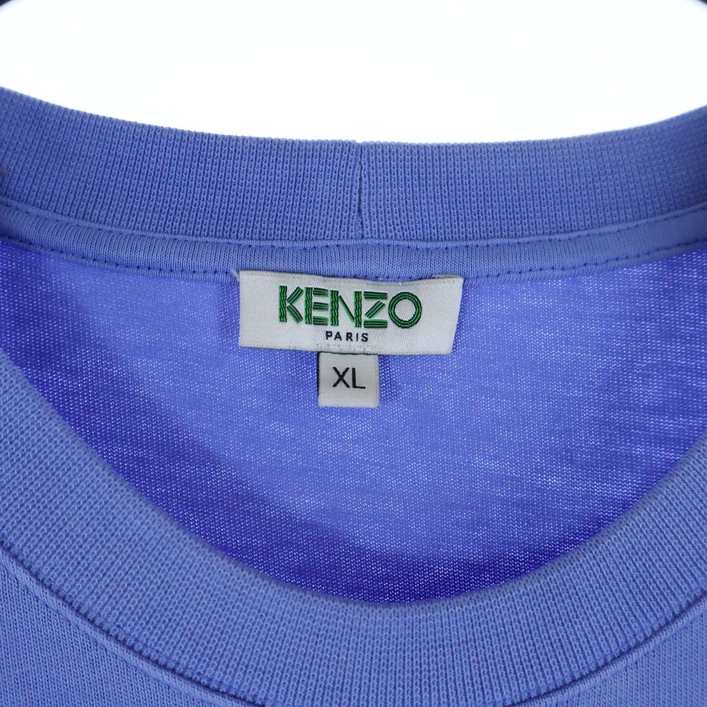 KENZO(ケンゾー) Gradient Embroidered Round Neck グラディエーション ロゴ刺繡 ラウンドネック 半袖Tシャツ カットソー ブルー/ホワイト FA55TS5014YG