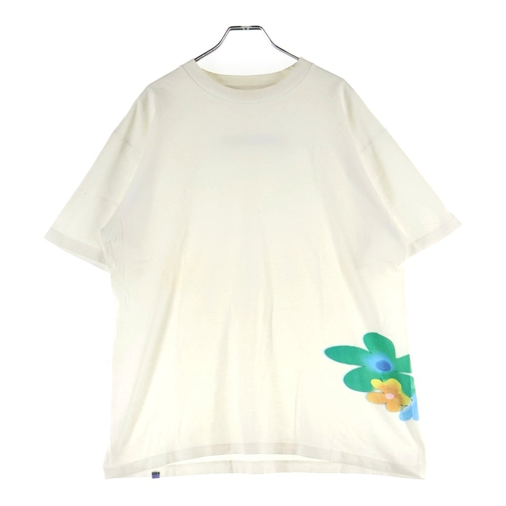 GOODENOUGH(グッドイナフ) コットンベース スペシャル・エディション フラワープリント 半袖Tシャツ カットソー ホワイト