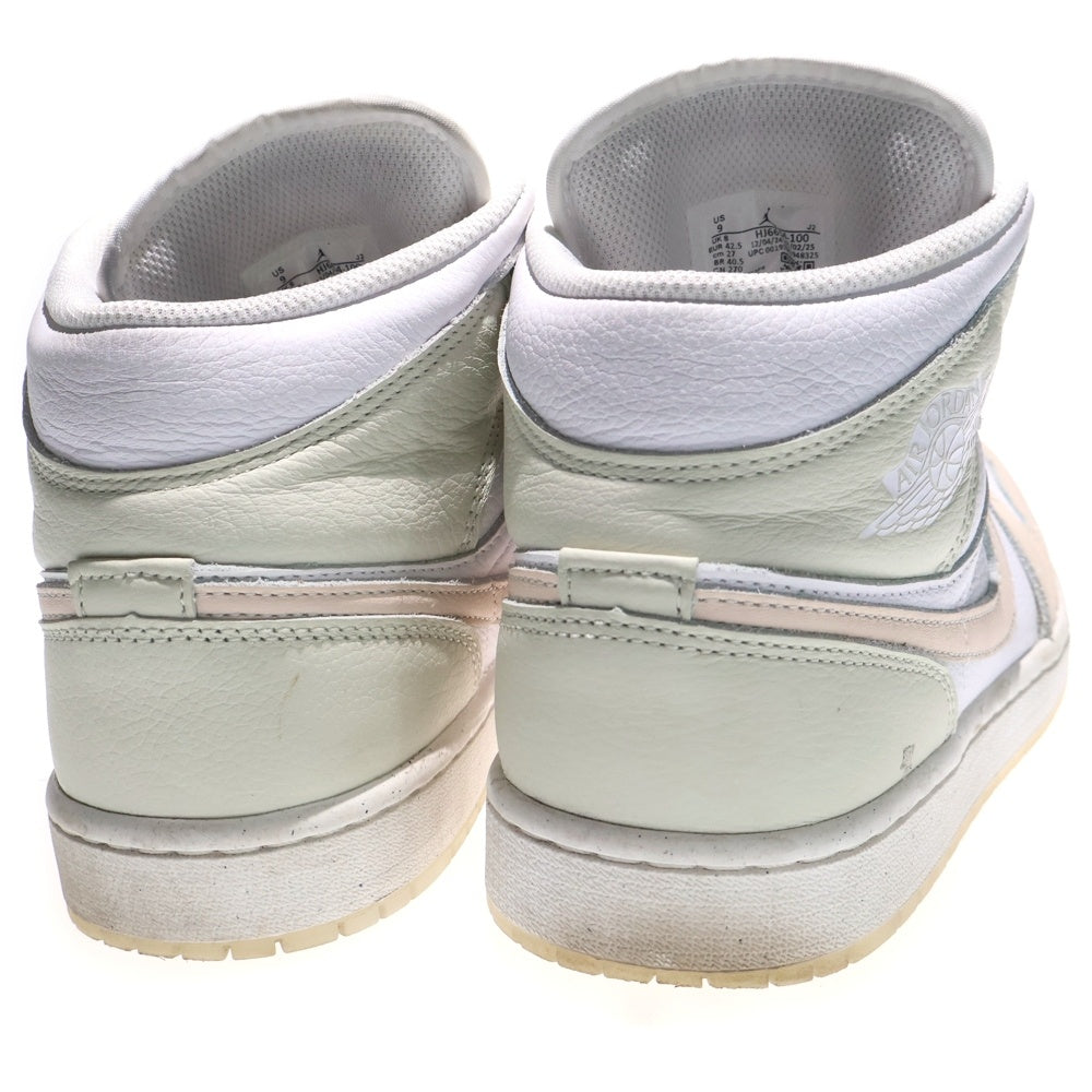 NIKE(ナイキ) Air Jordan 1 Mid エアジョーダン1 ミッド ローカット スニーカー US8/27cm ホワイト HJ6654-100