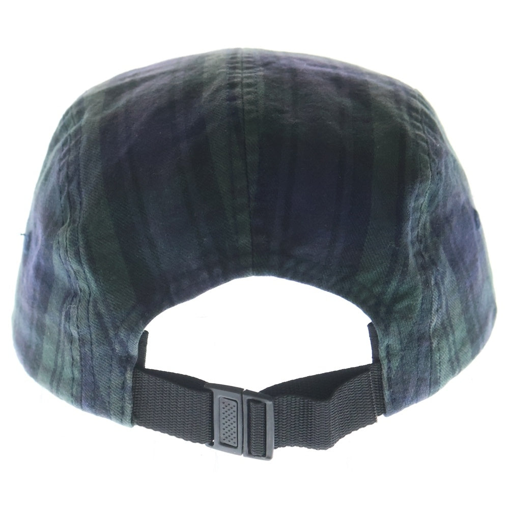 SUPREME(シュプリーム) 18AW Snap Button Pocket Camp Cap チェック柄 スナップボタン ポケット キャンプキャップ ネイビー
