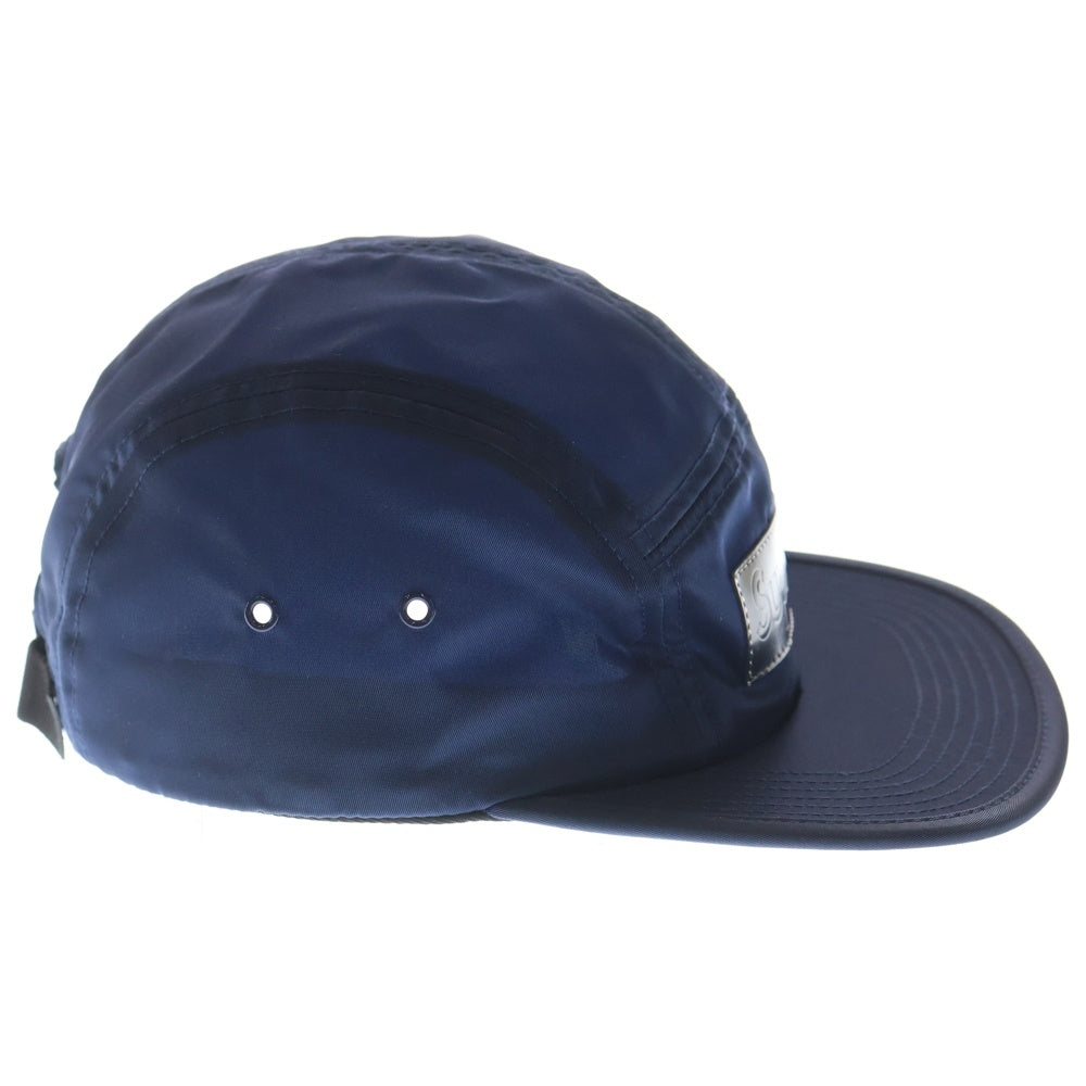 SUPREME(シュプリーム) 18AW Patent Leather Patch Camp Cap ボックスロゴ パテント レザーパッチ キャンプキャップ ネイビー