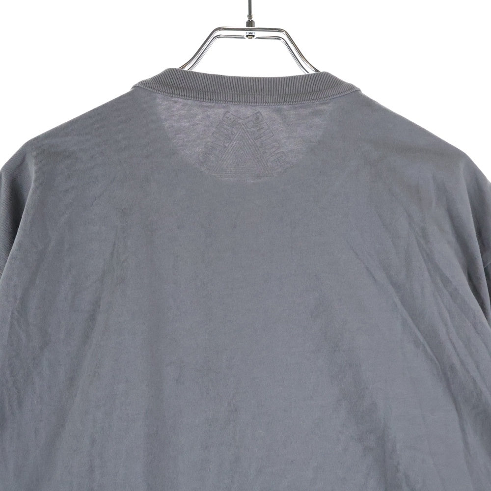 Palace Skateboards(パレススケートボーズ) 胸ロゴ刺繍 クルーネック 長袖Tシャツ カットソー ブラウン