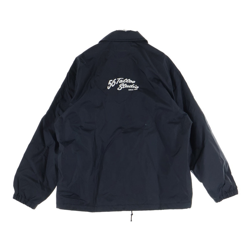 WACKO MARIA(ワコマリア) ×56 TATTOO STUDIO EMBROIDERED COACH JACKET 56タトゥースタジオ スカル 刺繍 コーチジャケット ブラック 56TS-WN-BL11