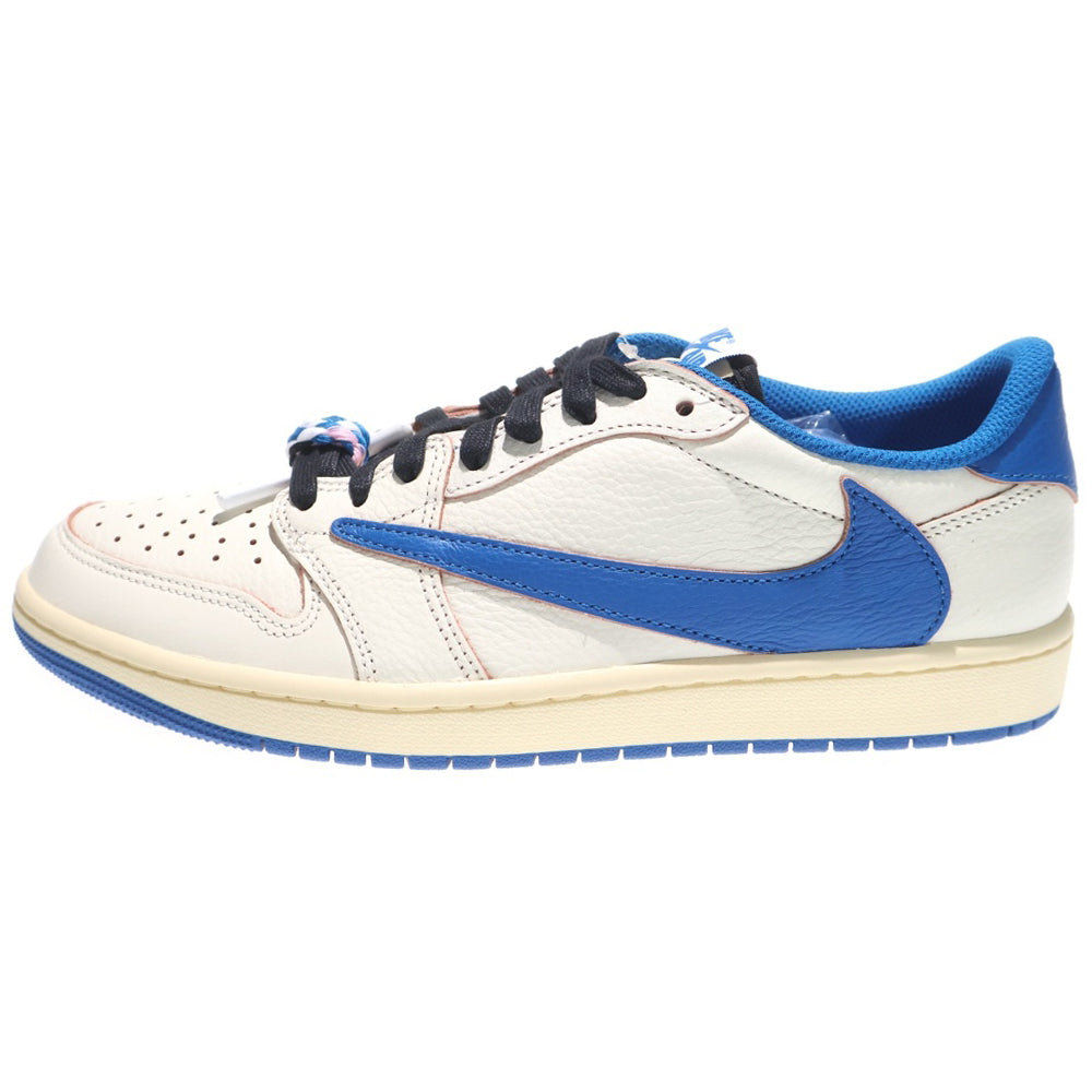 NIKE(ナイキ) ×Travis Scott×fragment design Air Jordan 1 Low OG Sail/Military Blue トラヴィススコット フラグメントデザイン エアジョーダン1 25.5cm DM7866-104
