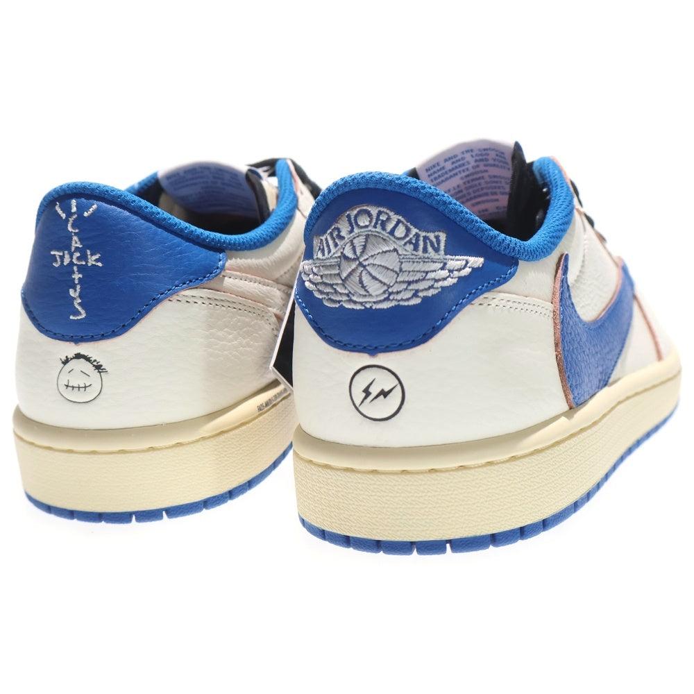 NIKE(ナイキ) ×Travis Scott×fragment design Air Jordan 1 Low OG Sail/Military Blue トラヴィススコット フラグメントデザイン エアジョーダン1 25.5cm DM7866-104
