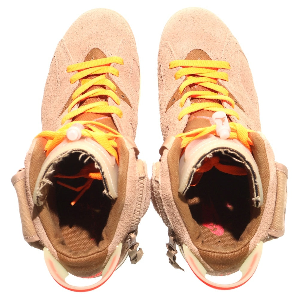NIKE(ナイキ) ×TRAVIS SCOTT AIR JORDAN 6 RETRO SP BRITISH KAHKI トラヴィススコット エアジョーダン6 ブリティッシュカーキ ハイカットスニーカー US10/28.0cm DH0690-200