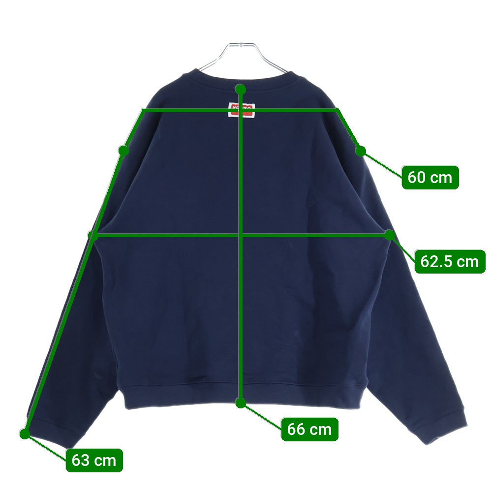 KENZO(ケンゾー) BOKE FLOWER フロントプリント クルーネック スウェット トレーナー ネイビー