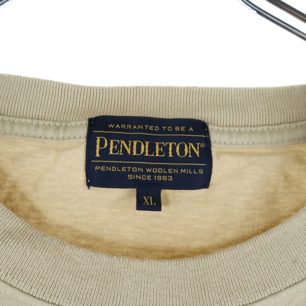 PENDLETON(ペンドルトン) 胸プリント 半袖Tシャツ カットソー ベージュ 1275-4215