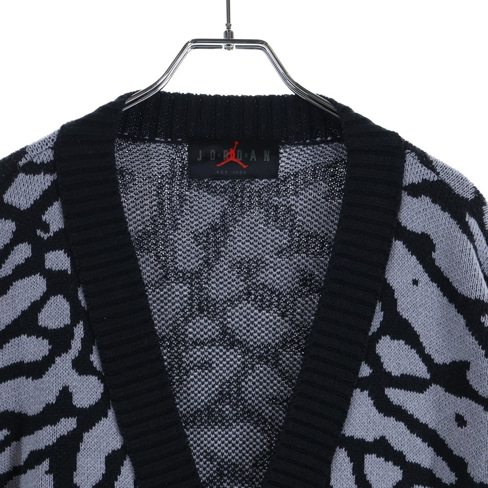 JORDAN BRAND(ジョーダンブランド) 23SS AS M J FLT HRTG CARDIGAN ヘリテージニットカーディガン グレー/ブラック DV7574-010