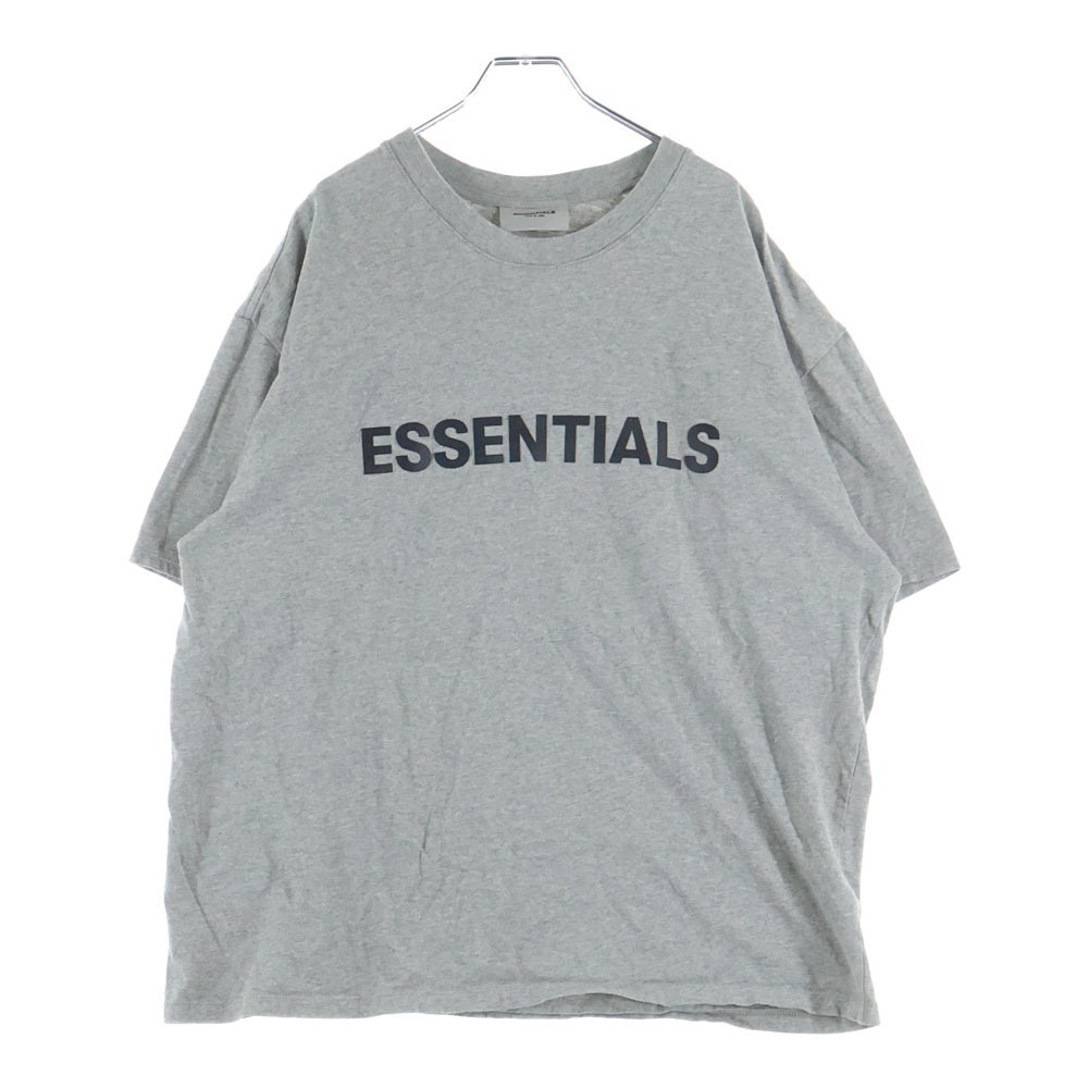 FEAR OF GOD ESSENTIALS(フィアオブゴッド エッセンシャルズ) フロント ラバーロゴ クルーネック 半袖Tシャツ カットソー グレー