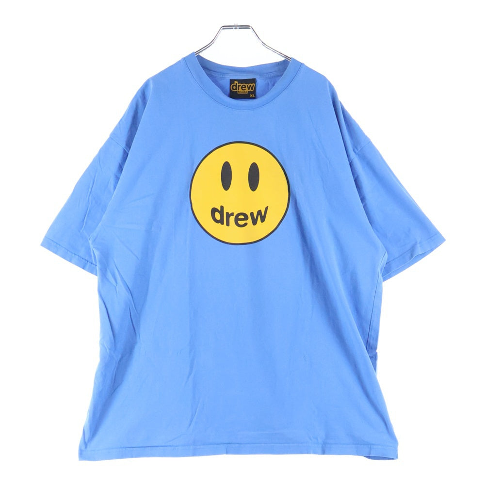 drew house(ドリューハウス) FRONT LOGO MASCOT Tee フロントロゴプリント クルーネック半袖Tシャツ カットソー ブルー