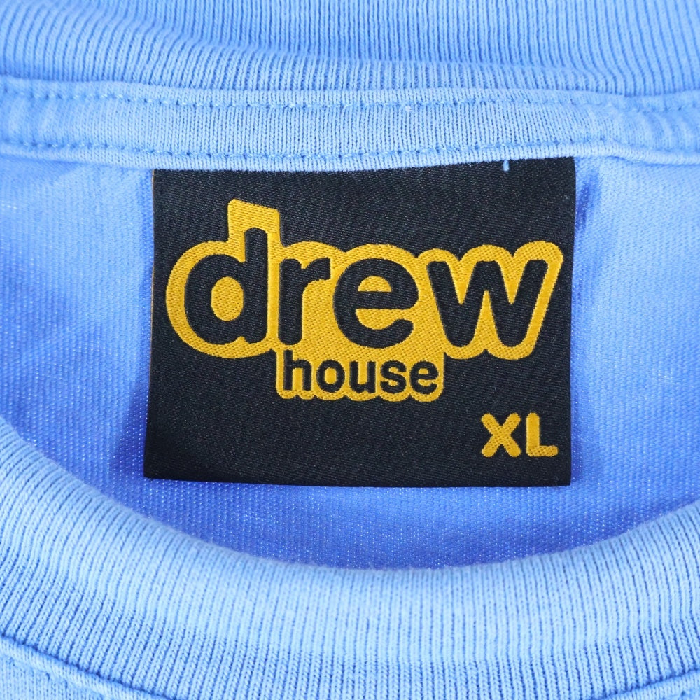 drew house(ドリューハウス) FRONT LOGO MASCOT Tee フロントロゴプリント クルーネック半袖Tシャツ カットソー ブルー