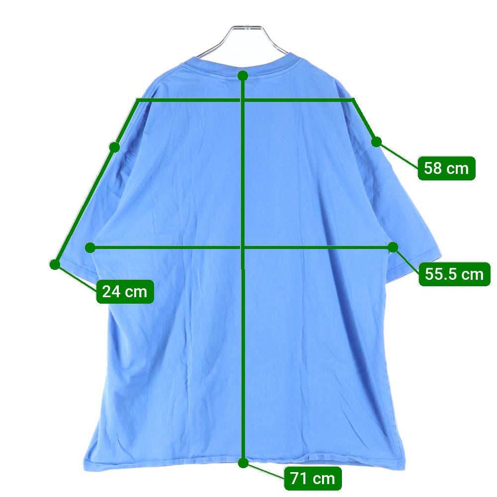 drew house(ドリューハウス) FRONT LOGO MASCOT Tee フロントロゴプリント クルーネック半袖Tシャツ カットソー ブルー