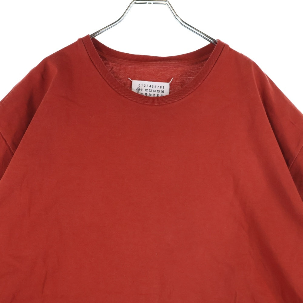 Maison Martin Margiela(メゾンマルタンマルジェラ) GARMENT DYED OVER SIZE S/S Tee ガーメントダイ オーバーサイズ ヘビーウェイト クルーネック 半袖Tシャツ カットソー レッド S50GC0646 S23883