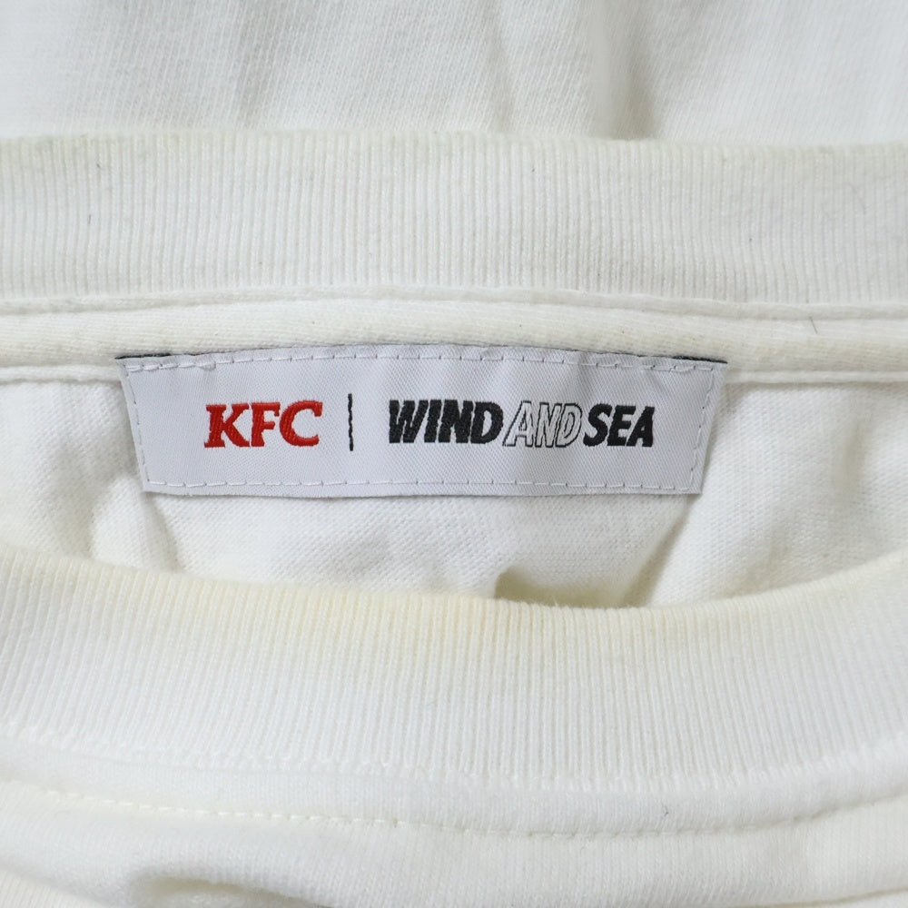 WIND AND SEA(ウィンダンシー) ×KFC 両面プリント クルーネック 半袖Tシャツ カットソー ホワイト