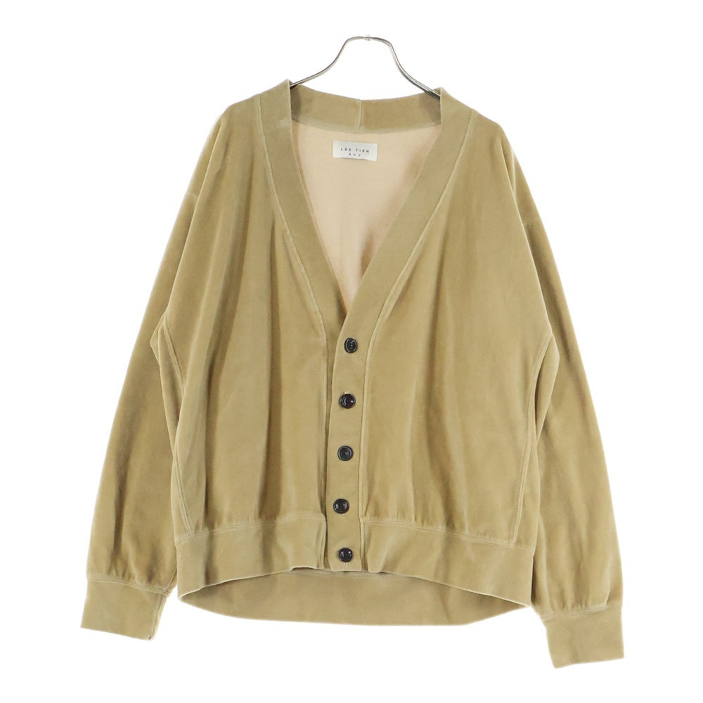 LES TIEN(レスティエン) ×RHC Ron Harman アールエイチシー ロンハーマン ベロア カーディガン ベージュ