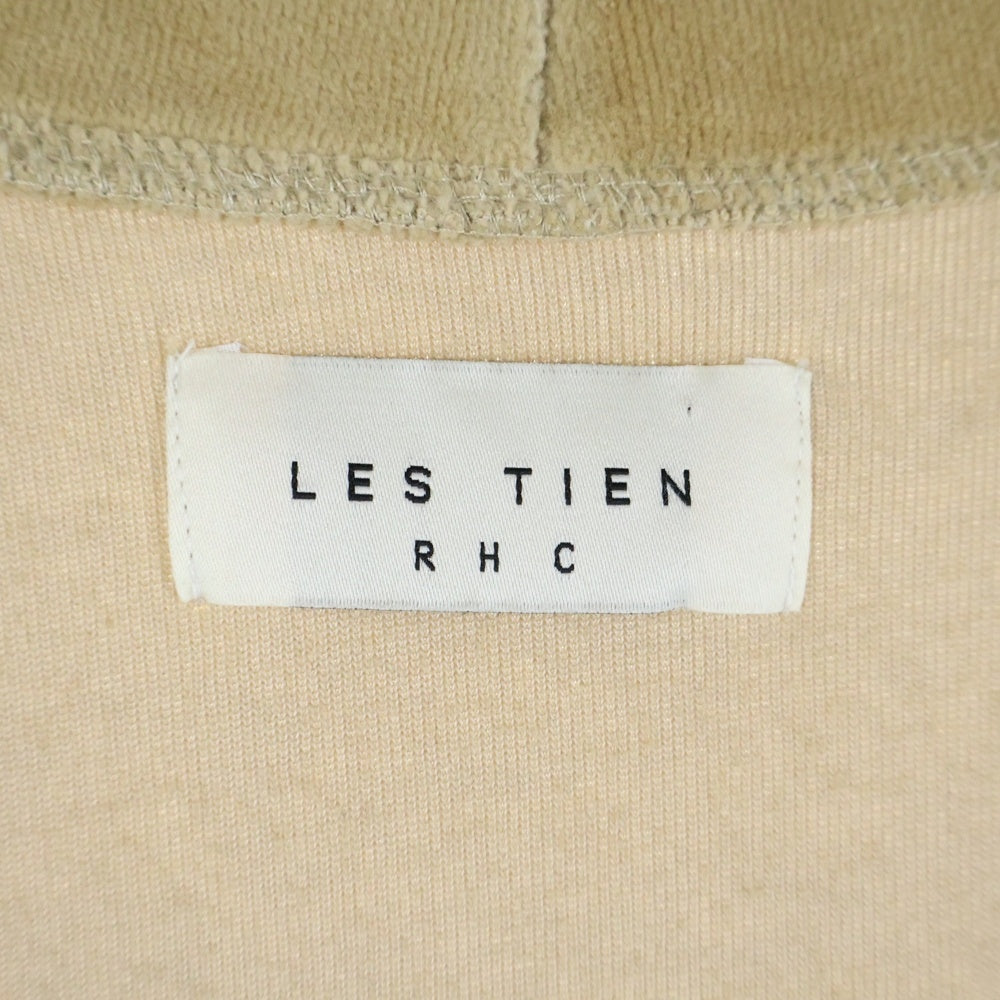 LES TIEN(レスティエン) ×RHC Ron Harman アールエイチシー ロンハーマン ベロア カーディガン ベージュ