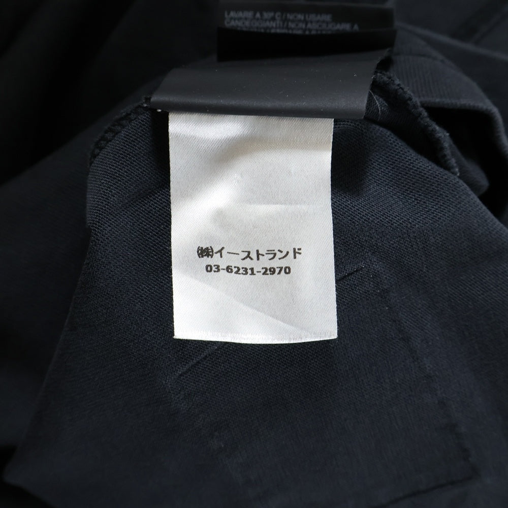 HERON PRESTON(ヘロンプレストン) ロゴ刺繍 コットン 長袖Tシャツ ブラック HMAB010S20913011