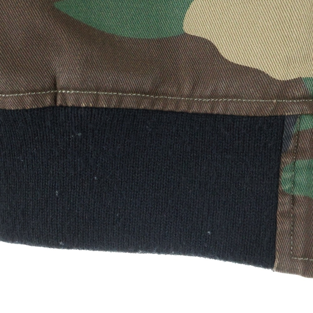 SUPREME(シュプリーム) 13SS Cadet Varsity Camo Letterman Jacket ロゴワッペン カモ柄 バーシティ ジップアップジャケット カーキ