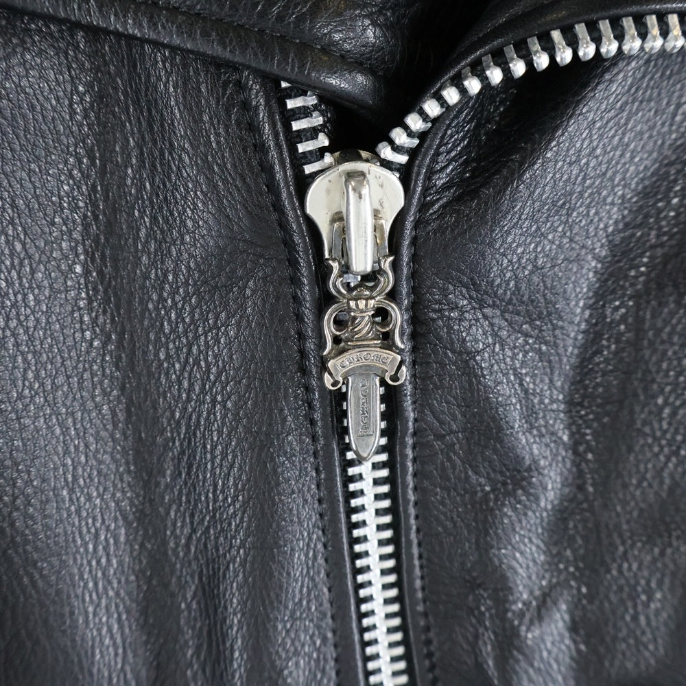 CHROME HEARTS(クロムハーツ) JJ DEAN ダガージップライダース レザージャケット ブラック