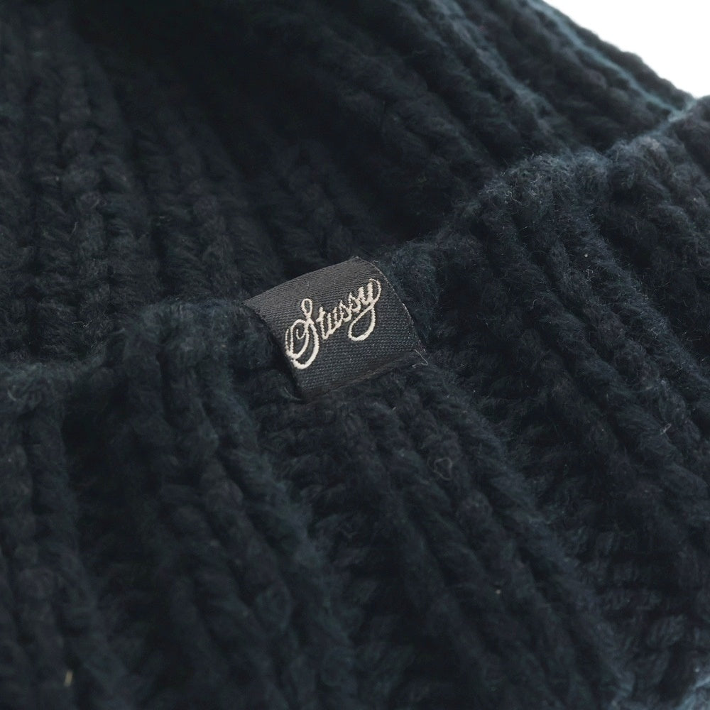 STUSSY(ステューシー) 00s OLD STUSSY オールドステューシー 銀タグ アクリルニットビーニー 帽子 ブラック