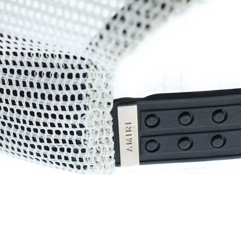 AMIRI(アミリ) 24SS MA EMBROIDERED COTTON CAP ロゴ刺繍 コットン メッシュ ベースボールゃップ ライトグリーン SRAMHATR1002SMRBC014