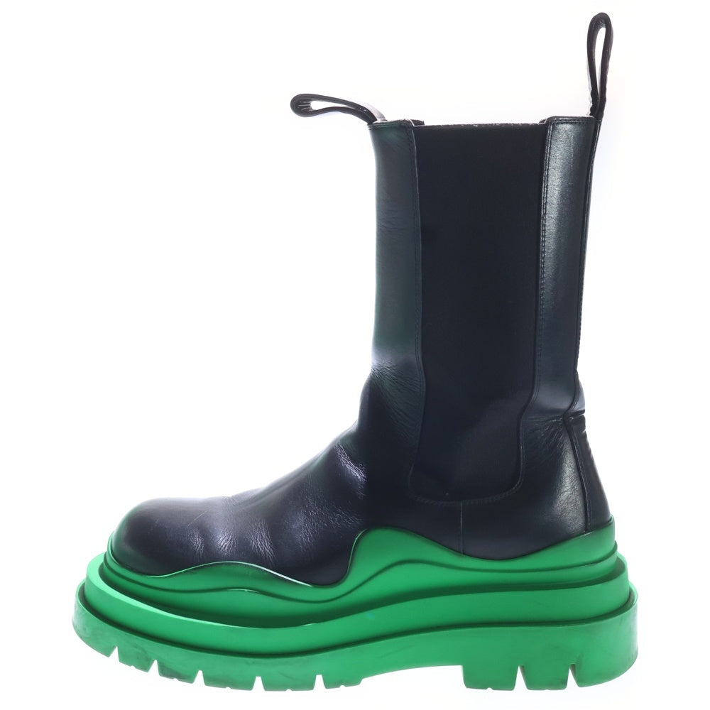 BOTTEGA VENETA(ボッテガヴェネタ) TIRE Chelsea Boots タイヤブーツ チェルシー サイドゴア ブラック/グリーン
