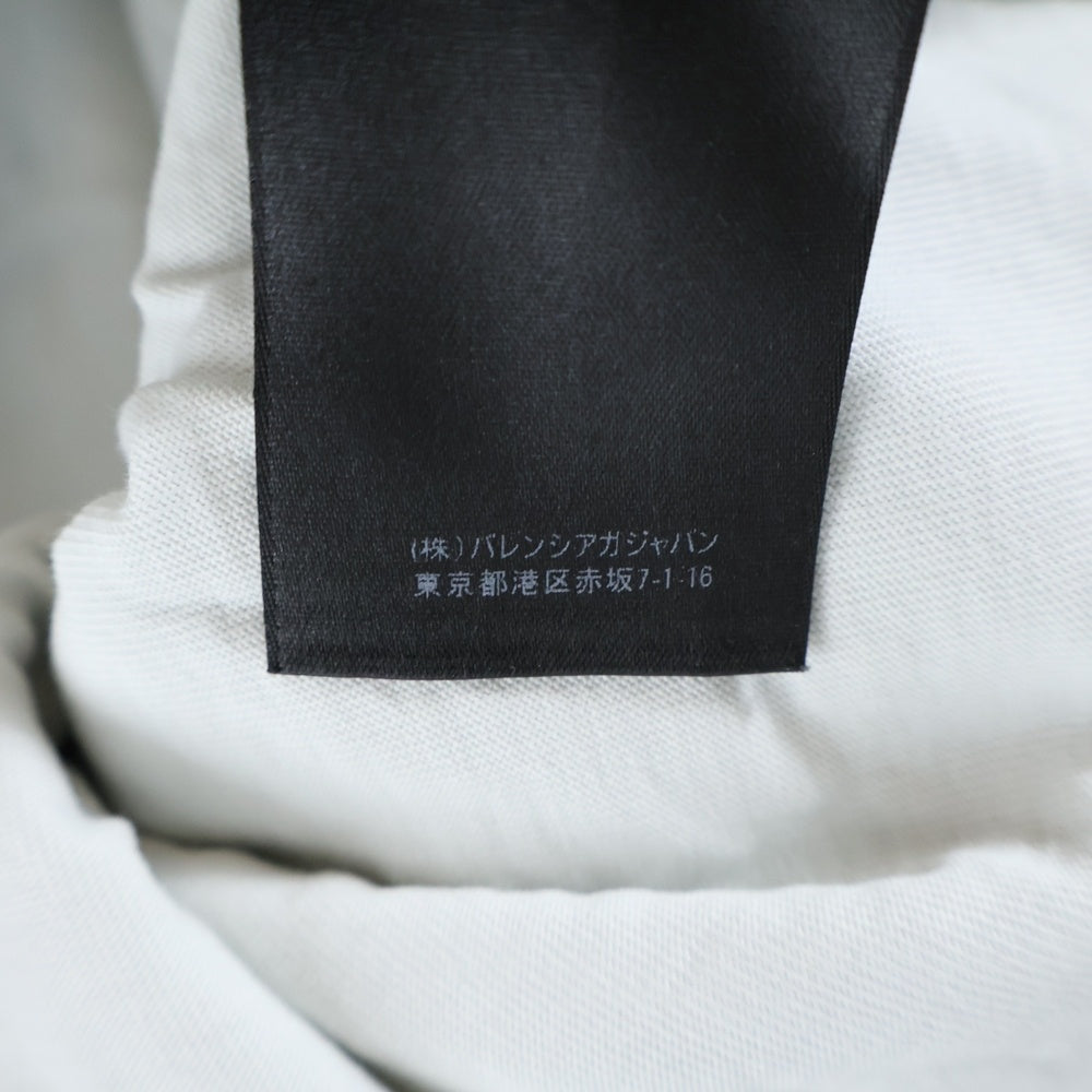 BALENCIAGA(バレンシアガ) 21SS Caps Destroyed Hoodie キャップス デストロイド フーディ フロントロゴプリント ダメージ加工 プルオーバースウェットパーカー グリーン 659403 TKVB6