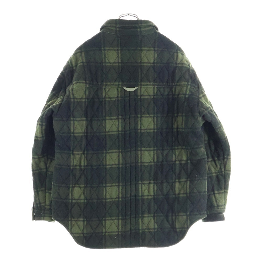 READY MADE(レディメイド) Blanket Check Shirt ブランケット キルティング チェック ウールシャツ ジャケット カーキ RE-WO-KH-00-00-117