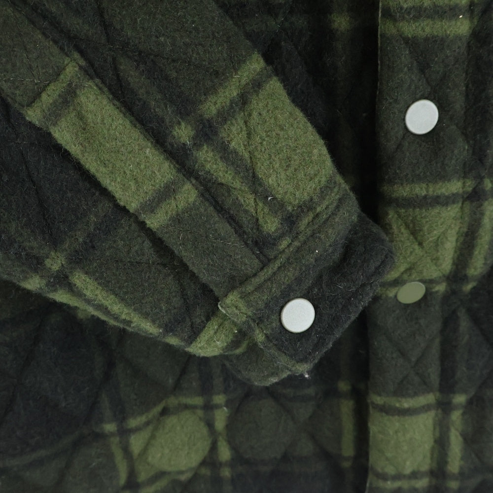READY MADE(レディメイド) Blanket Check Shirt ブランケット キルティング チェック ウールシャツ ジャケット カーキ RE-WO-KH-00-00-117