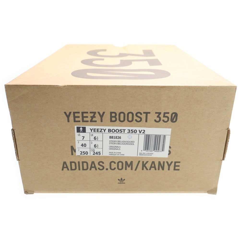adidas(アディダス) YEEZY BOOST 350 V2 BELUGA イージーブースト 350 V2 ベルーガ ローカットスニーカー グレー/オレンジ US7/25cm BB1826