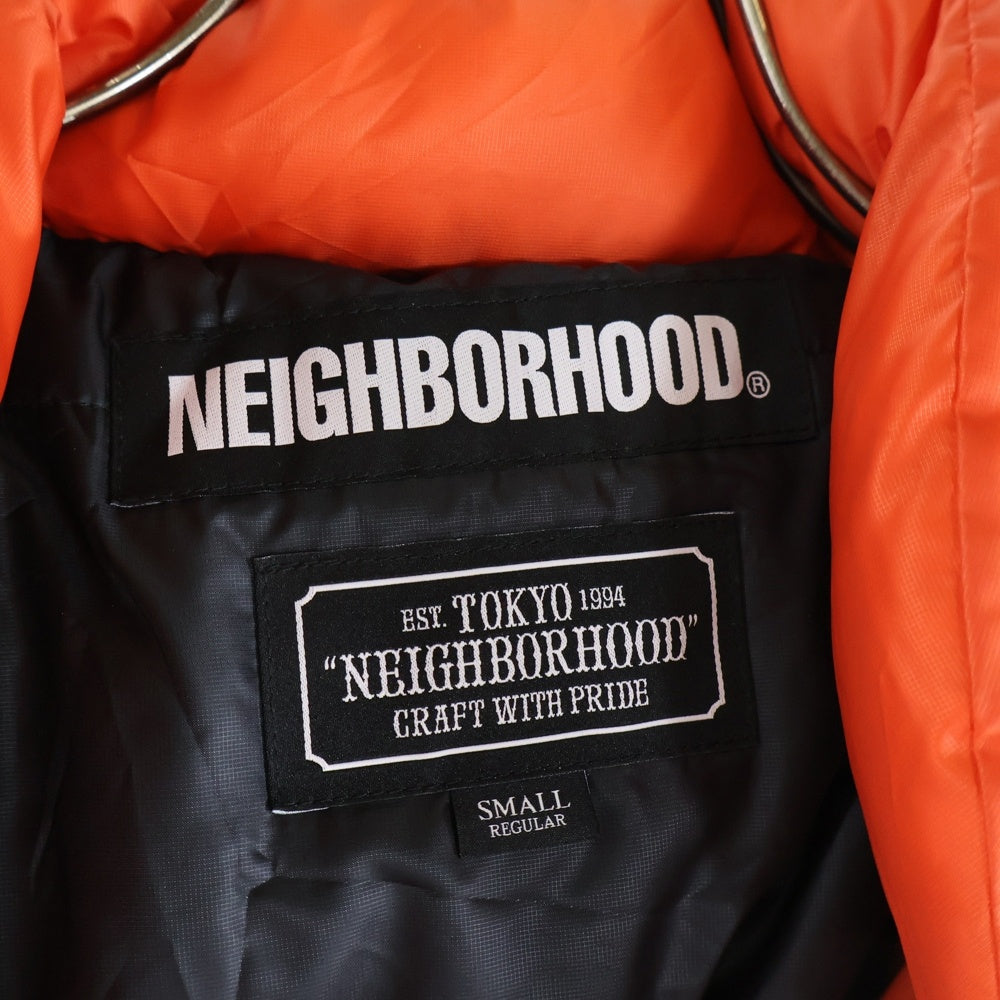 NEIGHBORHOOD(ネイバーフッド) 18AW DEJ. DOWN E-JKT ロゴプリント ダウンジャケット オレンジ 182TSNH-JKM06