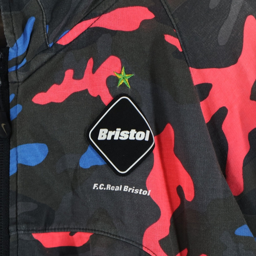 F.C.R.B.(エフシーアールビー) 14SS ×NIKE カモ柄 ウォームアップジャケット ジップアップ トラックジャケット マルチ 640471-680