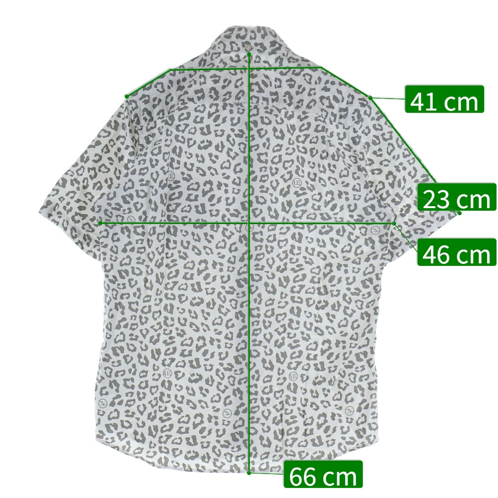 UNIFORM EXPERIMENT(ユニフォームエクスペリメント) コットン スターレオパードチェック 総柄 半袖シャツ ブルー UE-130025