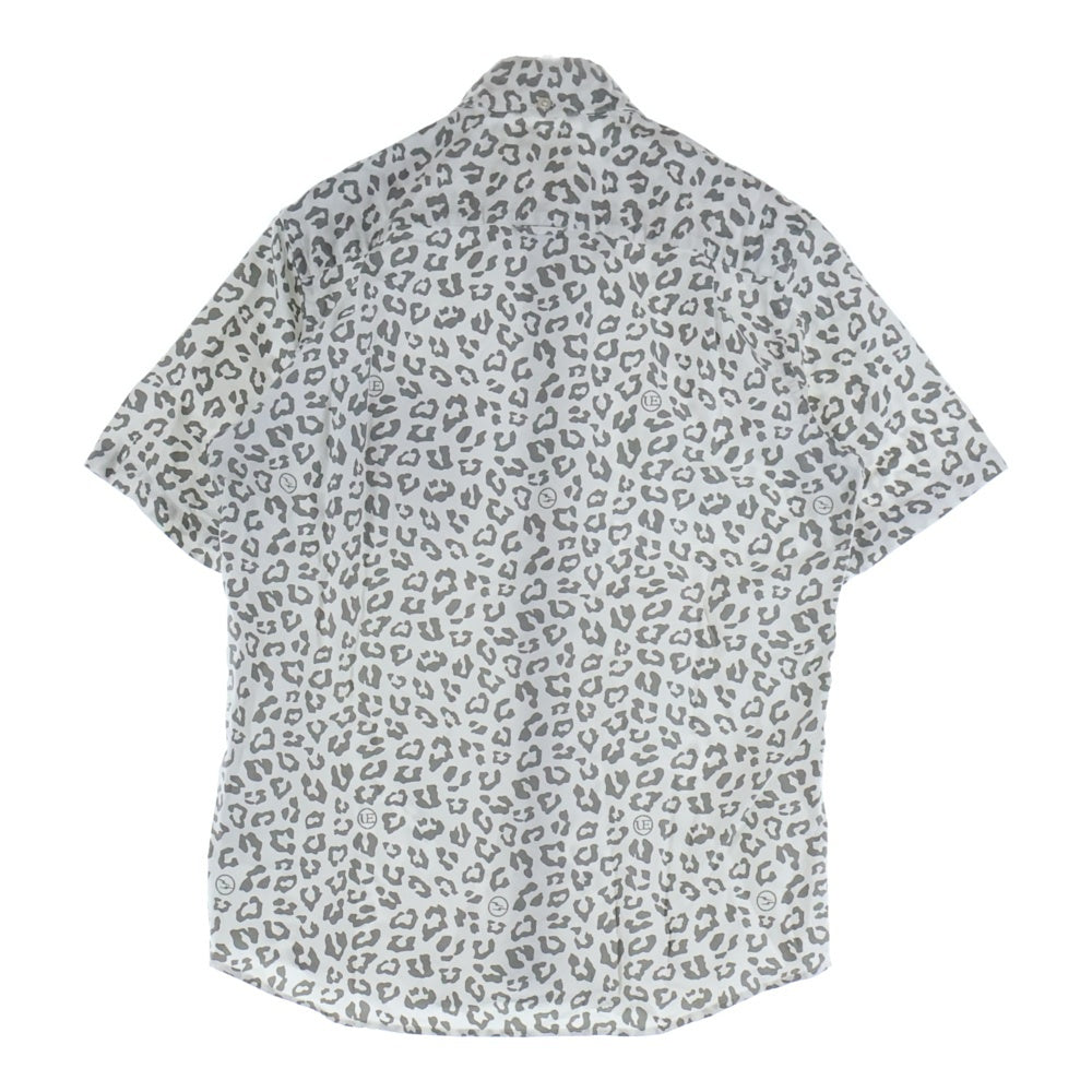 UNIFORM EXPERIMENT(ユニフォームエクスペリメント) コットン スターレオパードチェック 総柄 半袖シャツ ブルー UE-130025