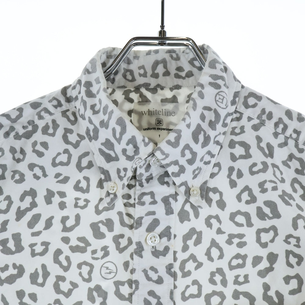 UNIFORM EXPERIMENT(ユニフォームエクスペリメント) コットン スターレオパードチェック 総柄 半袖シャツ ブルー UE-130025