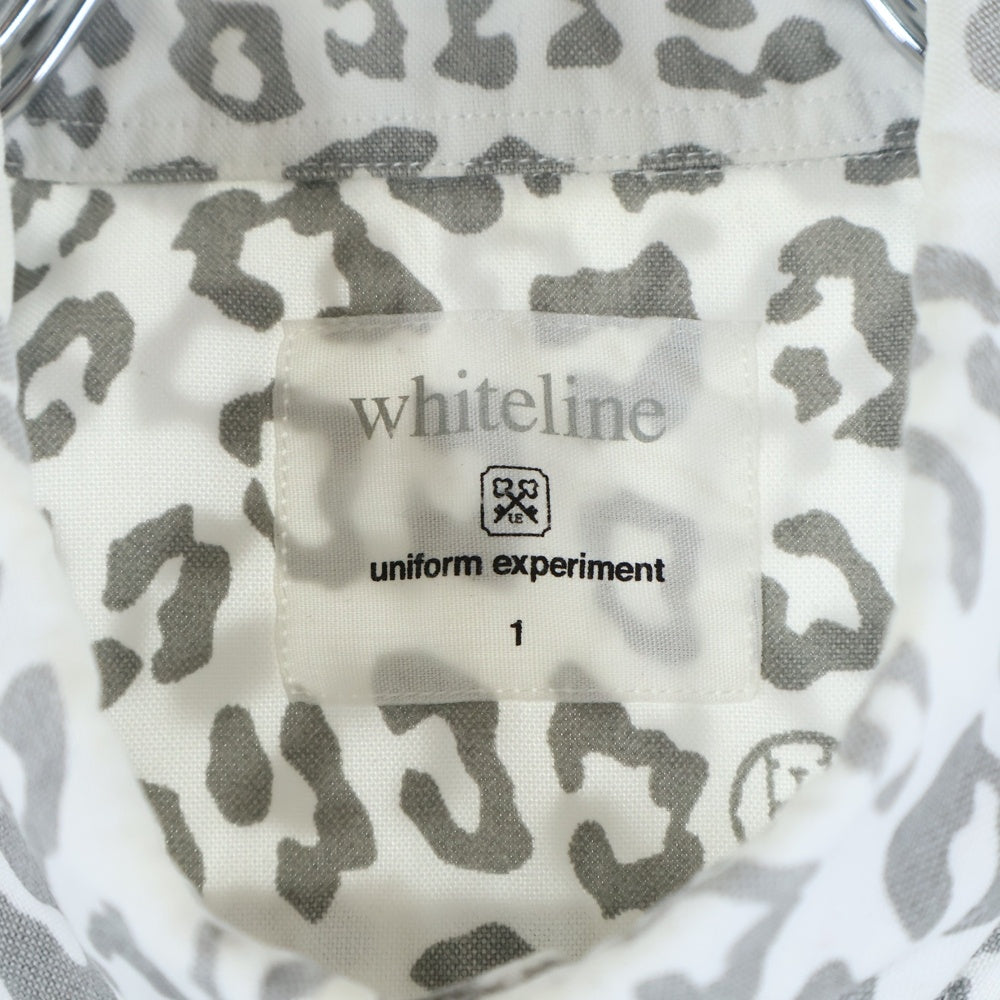 UNIFORM EXPERIMENT(ユニフォームエクスペリメント) コットン スターレオパードチェック 総柄 半袖シャツ ブルー UE-130025