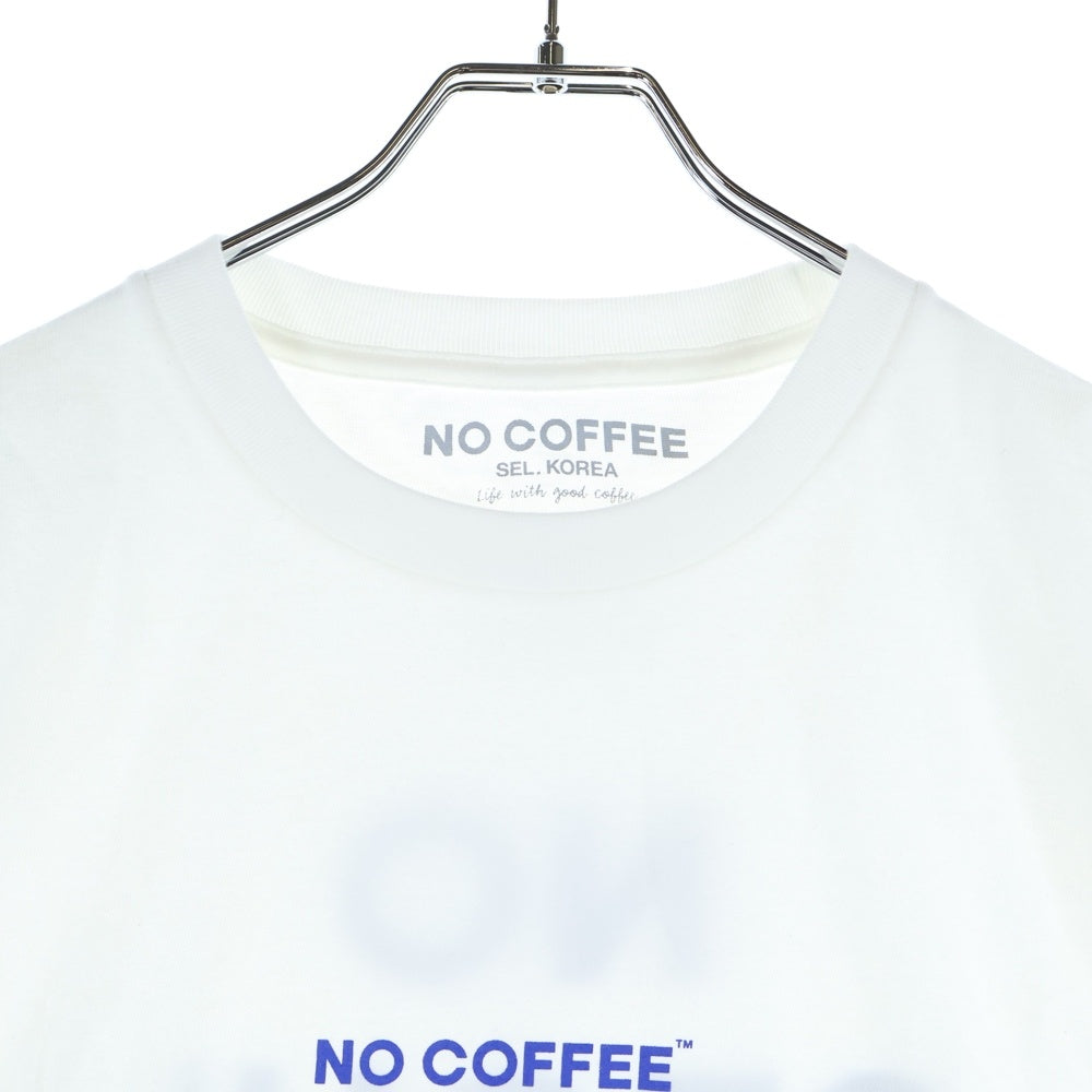NO BRAND(ノーブランド) NO COFFEE(ノーコーヒー)両面プリント 半袖Tシャツ カットソー ホワイト