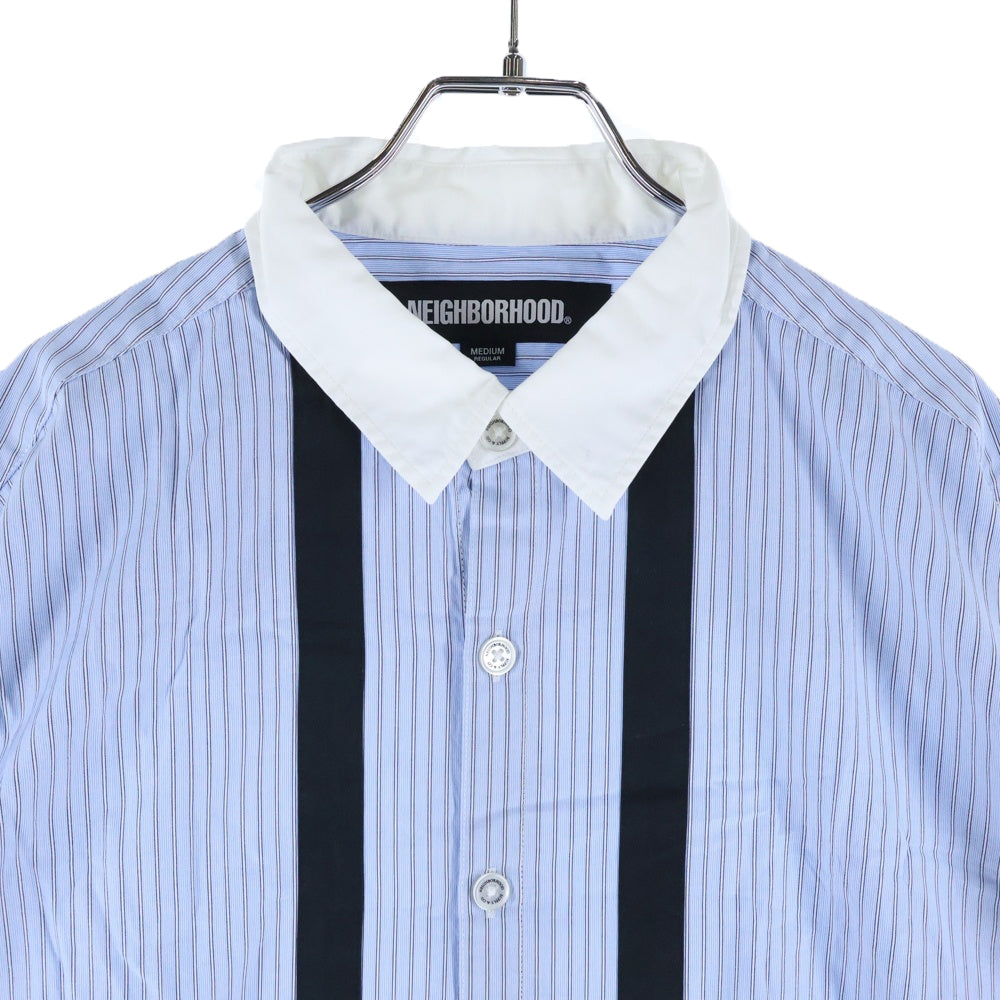 NEIGHBORHOOD(ネイバーフッド) 22AW TIE SH LS.CO ストライプ長袖シャツ ブルー 222SPNH-SHM02